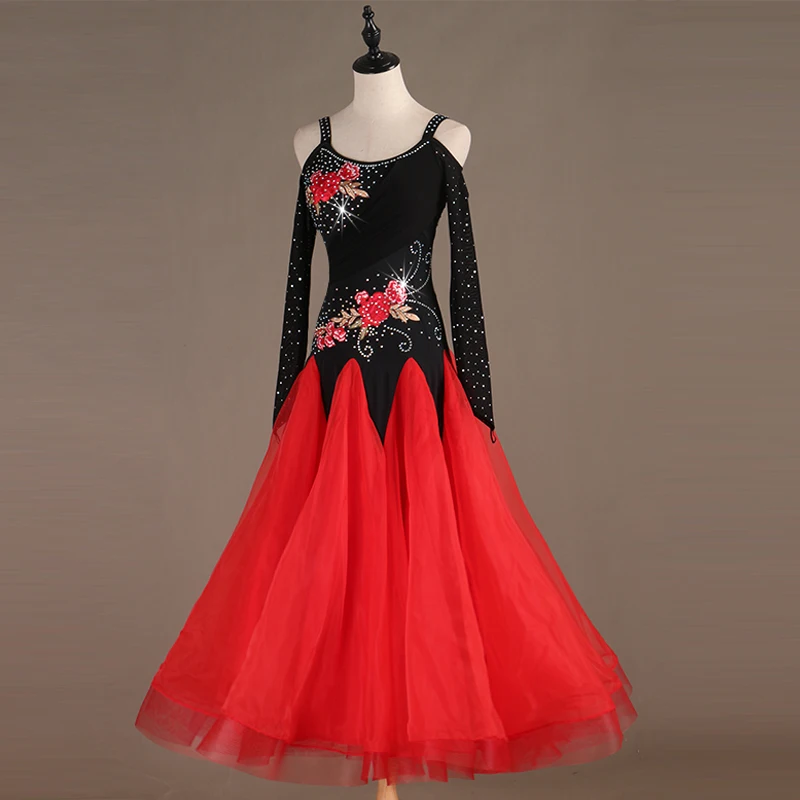 Robe de Salle de Bal sur Mesure Sexy à Manches sulfpour Femme, Costumes de brevde Compétition, Valse de Scène