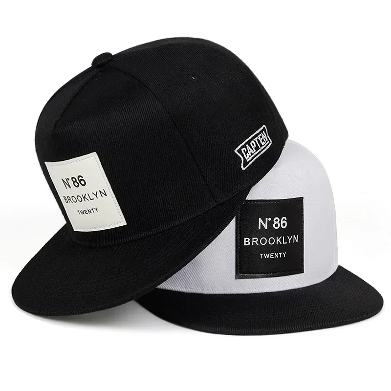 

Men Women BROOKLYN Baseball cotton adjustable Snapback Hat Leather label N86 Hip Hop Caps Sun Hat Unisex Trucker Hats