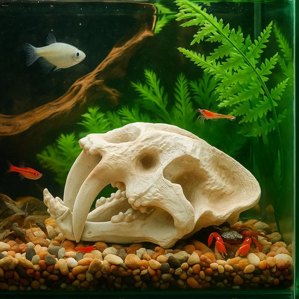 

Creative Resin Dinosaur Skeleton Lifelike Decorative Dinosaur Head Skull Ornament Simulated Animal Skull Ornament Terrarium