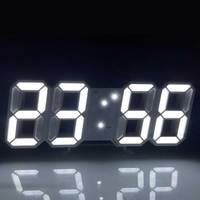 Simple Fashion Electronic Clock 3D Luminous Digital Clock Voice-activated Silent Alarm Clock Creative Desktop Clock