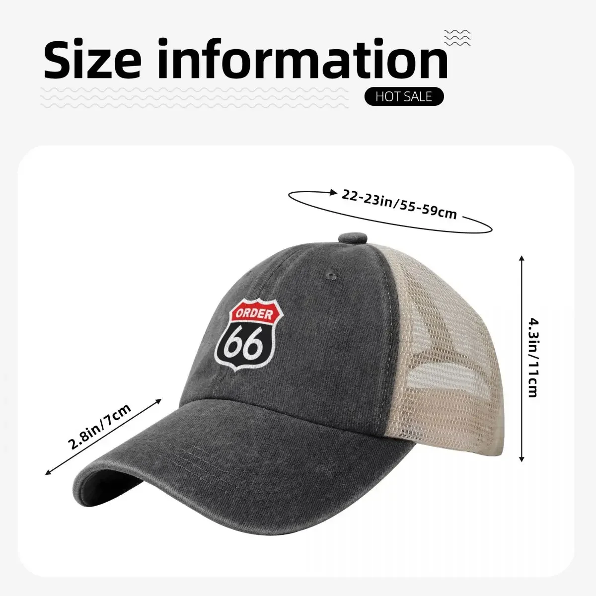 Order 66 Cowboy Mesh Baseball Cap Anime Fluffy Hat Hat Luxury Brand Hats Man Women's image 4