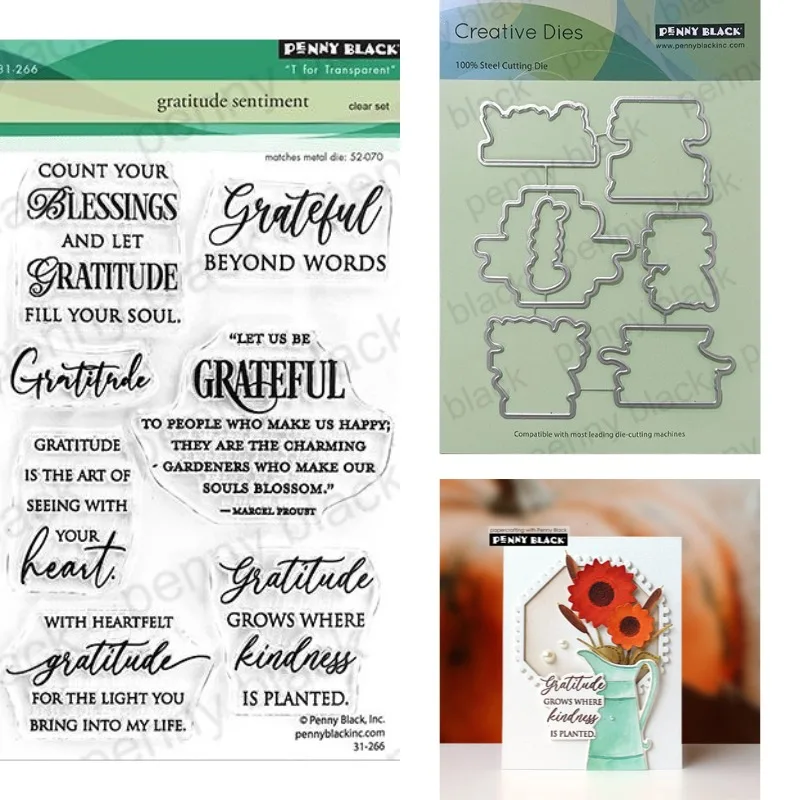 let us be grateful Cutting Dies & Stamps Scrapbook Diary Decoration Stencil Embossing Template DIY Greeting Card Handmade 2026