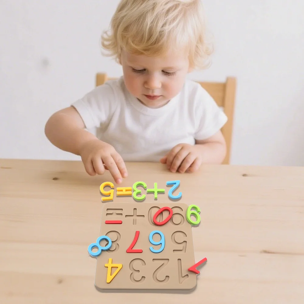 Silicone Number Puzzle Food-Grade Silicone Creative Children's Early Learning Puzzle Board Educational Toy Number Puzzle