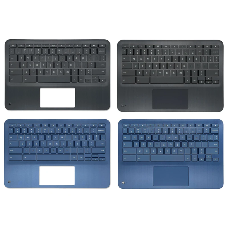 

New For HP Chromebook 11A G8 EE TPN-Q232 Palmiest American/ British Keyboard Touchpad Black/Blue