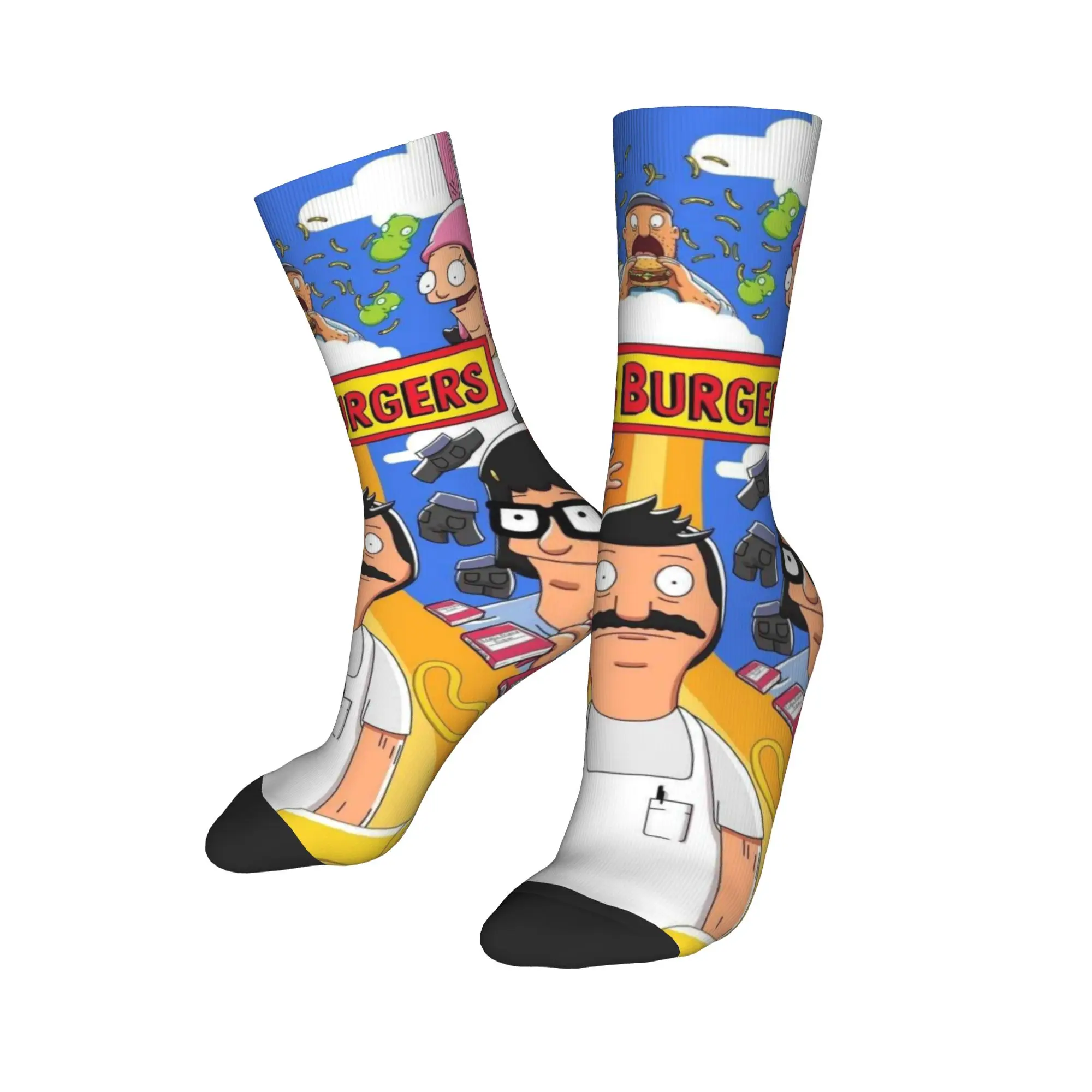 

Мужские и женские забавные носки B-Burgers, впитывающие пот забавные носки, лучший подарок
