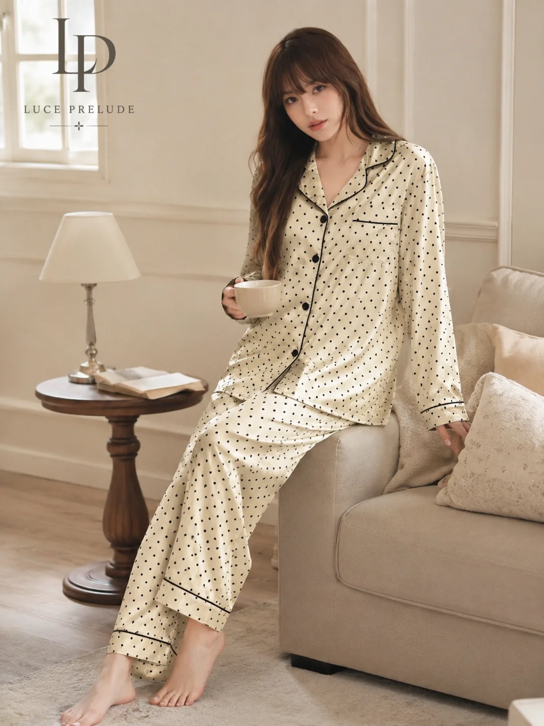 comfortable-satin-sleepwear-set-long-sleeve-long-pants-home-clothes-ice-silk-wave-pattern-korean-style-loose-fit-home-comfort
