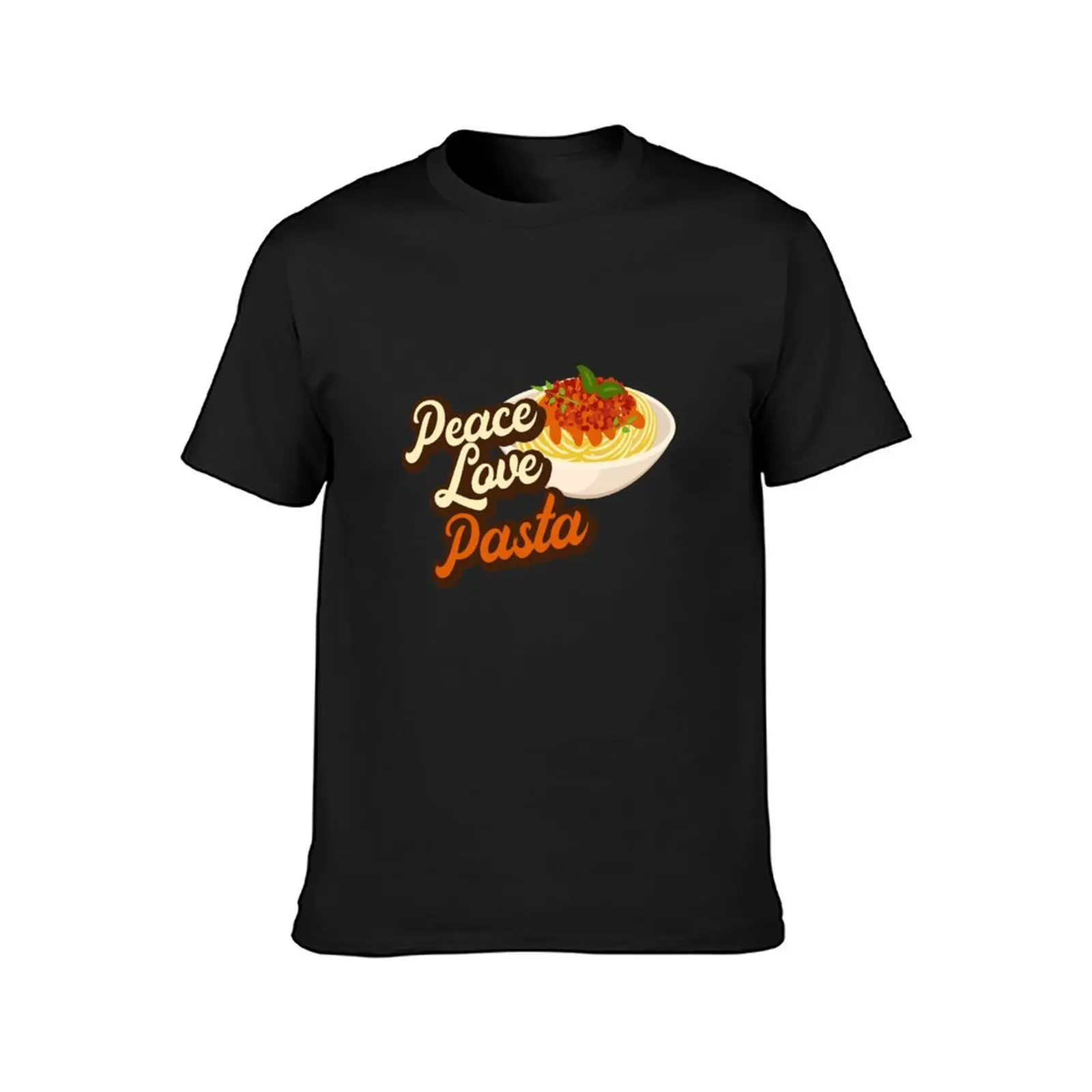 Peace Love Pasta. T-Shirt oversizeds tops slim fit t shirts for men