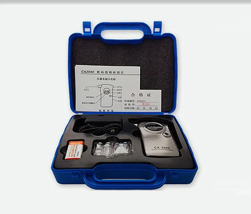 Detector de Gas Portátil CA2000 para Detección de Alcohol por Soplado, Alcoholímetro Rápido y Exclusivo