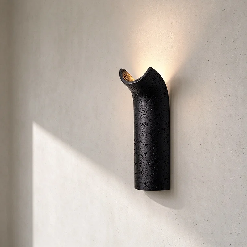 Minimalist Natural Stone LED Wall Lamp for Designer Apartment Living Room Foyer Bedroom Corridor Staircase - Energy Efficient