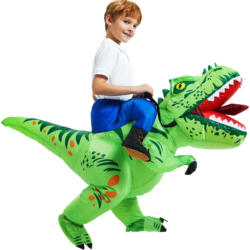 Kind Kinder Maskottchen Dinosaurier aufblasbare Kostüme Einhorn Hahn Anime Kleid passt Purim Halloween Weihnachts feier Cosplay Kostüm