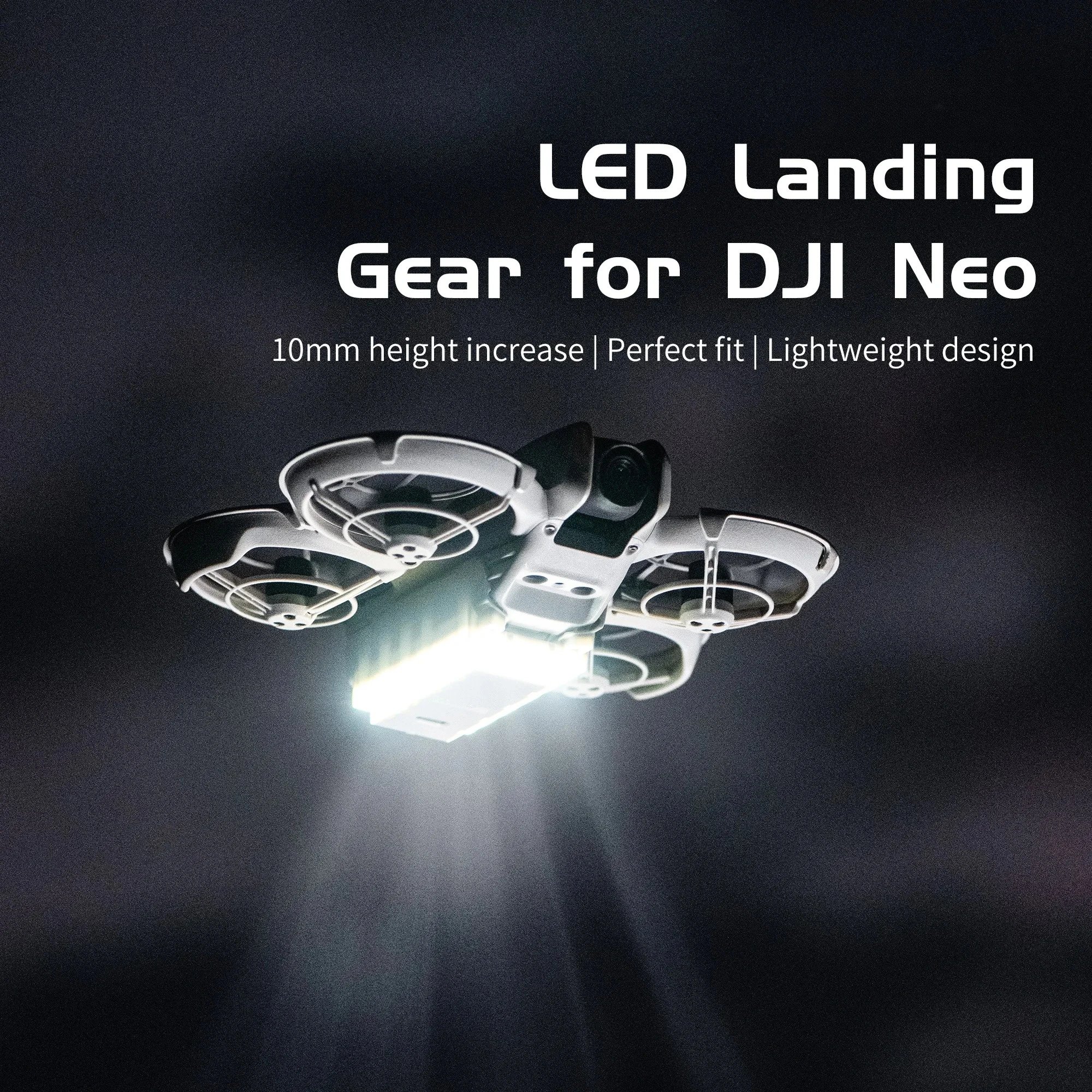 Luminous Landing Gear for DJI NEO Drone Extension Heightening Undercarriage with LED Flash Night Flight Light Drone Accessories