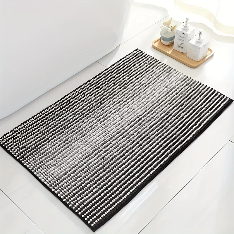 Bathroom carpet and mat set, thick absorbent Schneider non-slip, soft and fluffy mat, machine washable