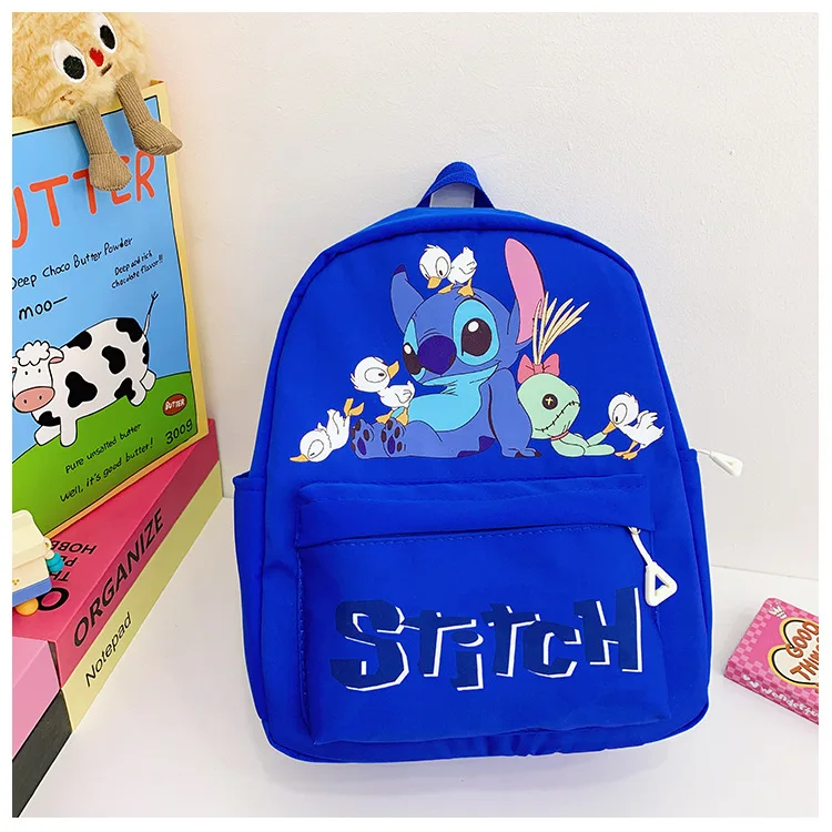 스티치 만화 어린이 배낭 스티치 인쇄 유치원 카와이 소년 소녀 Schoolbags 어린이 학교 배낭