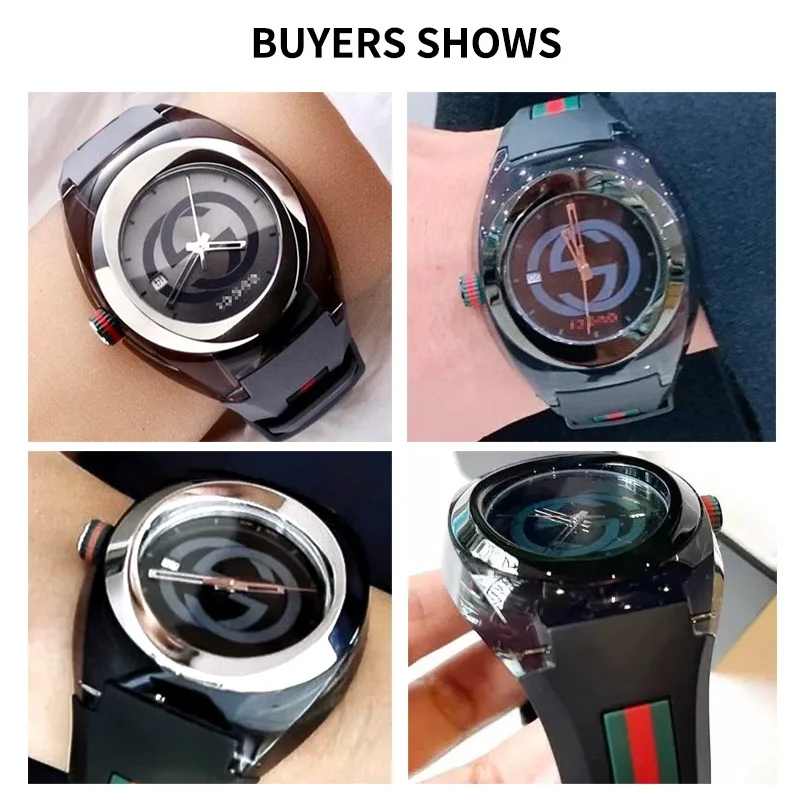 For Gucci YA137/YA137107A Rubber Watch Strap 29-21mm Dedicated Protruding Port Silicone Waterproof Men Sport Watchband Bracelet