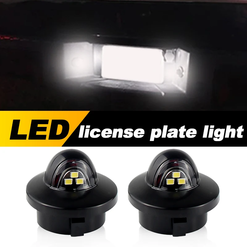 2x LED License Plate Lights Auto Number Plate Lamp Car Light Assembly Red White For Ford Ranger Explorer F-150 F-250 F-350 F150