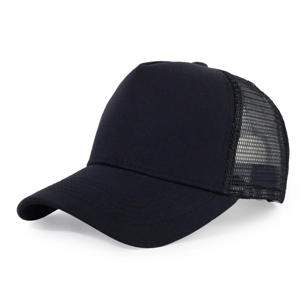 Neue 5-teilige Mesh-Baseballkappe für Erwachsene, Hip-Hop, gebogene Snapback-Hüte, Sommer-Sonnenschutz, Sonnenhut, einfache Trucker-Kappe, Werbung – Detail 5
