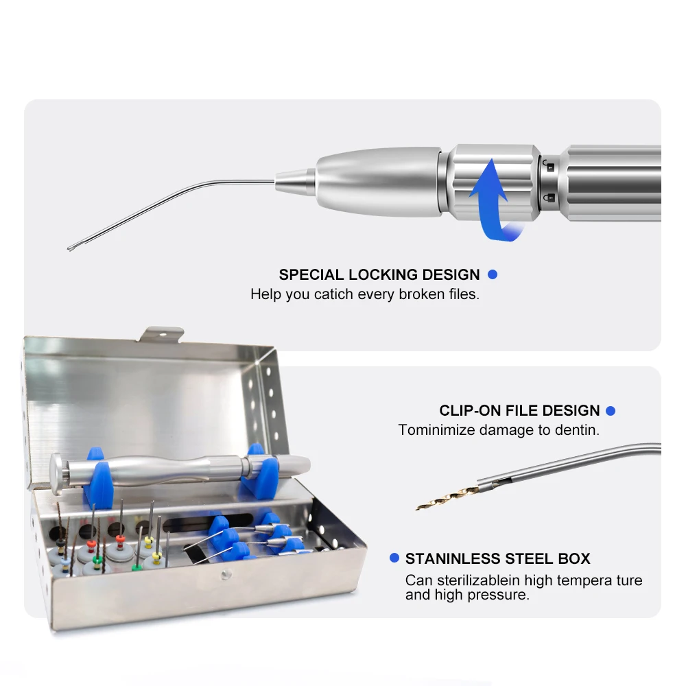 Endodontic Endo File Removal System Kit Endo Broken File Removal Instrument Set Root Canal File Extractor For Clinic