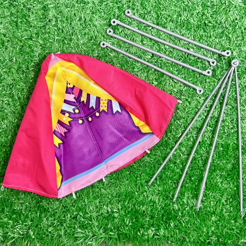 1/12 Dollhouse Simulation Camping Tent Model Doll Home Outdoor Scene Decoration Dolls House Accessories Kid Pretend Play Toys