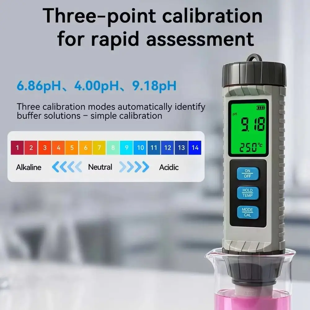 YAGO 8 in 1 Water Quality Tester pH TDS EC Salinity ORP SG CL Temp Meter Digital Backlit Pool Aquarium Water Analyzer Detector
