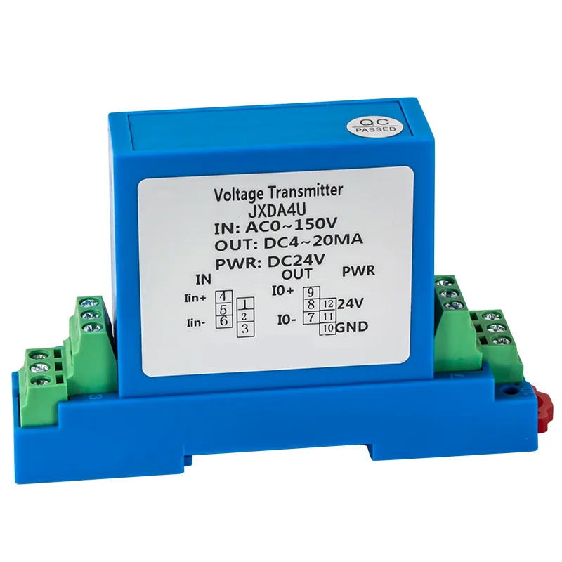 DC Voltage Transmitter 75V 100V 300V 1000V  Volatge Transducer 4-20mA 0-10V RS485 AC Voltage Sensor