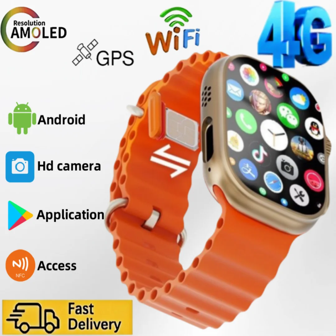 

CDS9 S9 S10 256 ГБ Загрузка на память Приложение Оригинальные 4G Смарт-часы Вращающаяся камера GPS WIFI Трекер сердечного ритма Спортивные часы