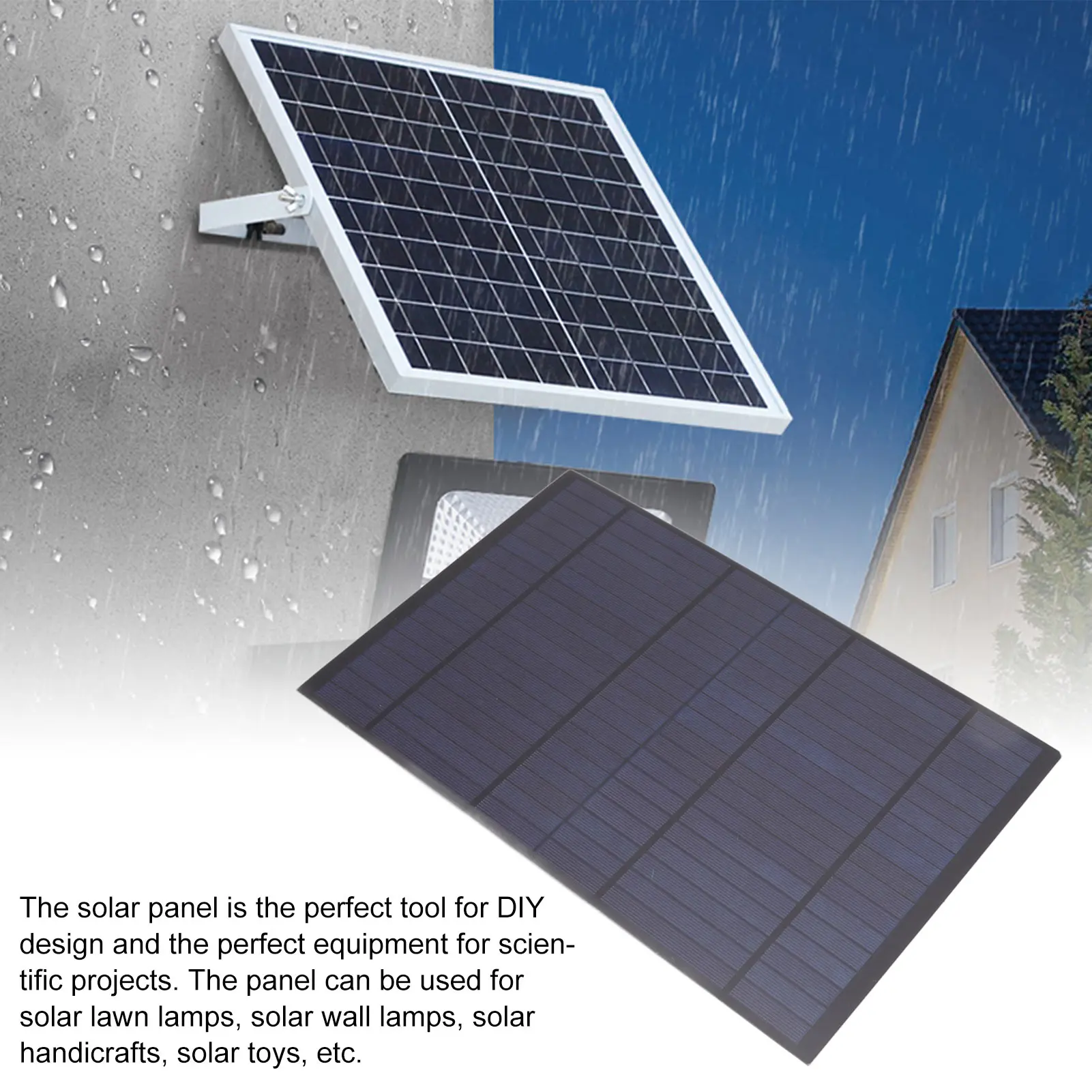 DIY Solar Panel Mini Solar Panel Mini Solar Panel Polysilicon Encapsulated DIY Solar Electric Panel for Solar Lawn Lamps 18V 10W