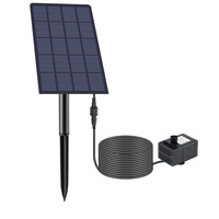 5W 5V Aquarium Pump 200L/h with Stake Solar Power Panel Water Pump Garden Decoration Watering System Energy Saving Kits for Pool
