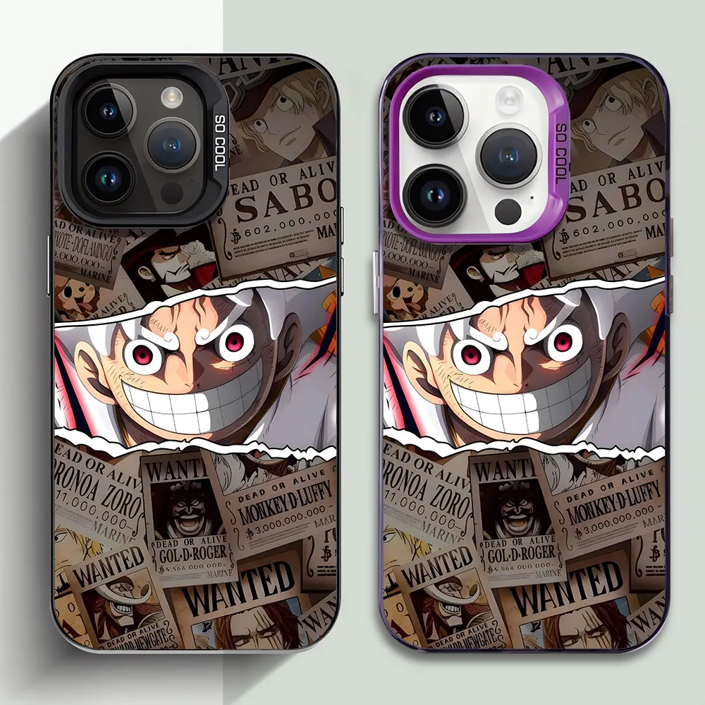 Coque de téléphone pour iPhone 12 14Pro 13 Pro MAX XR 14 16Pro 11 15 XS MAX 16e, couverture souple, une pièce, affiche Luffy