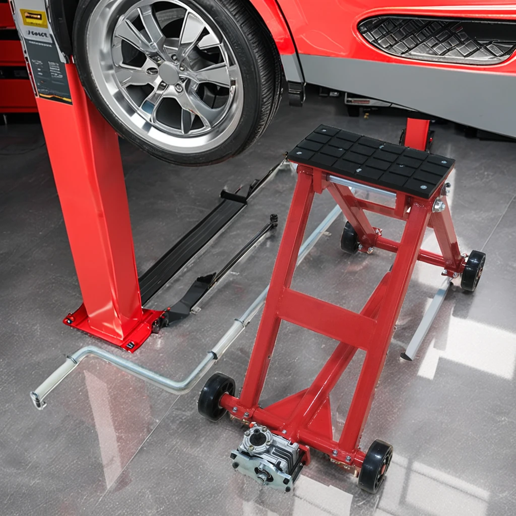 Portable Car Lift Single Side Extra Value Steel Hydraulic Four-Post Design with 4000kg/5t Lifting Capacity