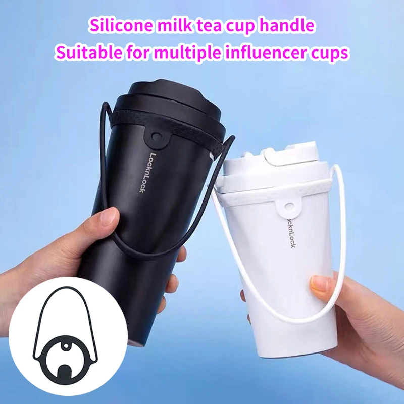 New Silicone Water Bottle Handle Insulated Tumblers Coffee Mug Dia 85 To 100mm Portable Leakproof Cup Parts For Tyeso 600ml/40oz