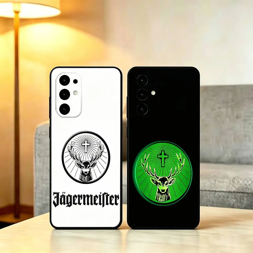 Funda para teléfono J-Jagermeister S-Stag, color negro suave, para Samsung S25,S24,S21,S22,S23,S30,Ultra,S20,Plus,Fe,Lite