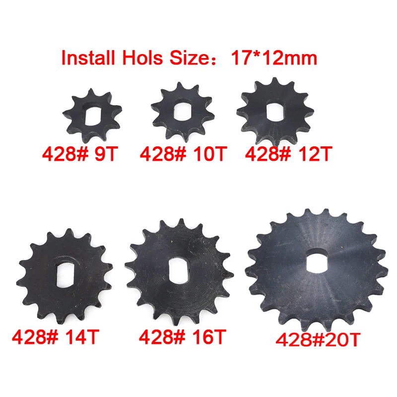 428 Kettenrad innen loch 17 * 12mm9t10t11t12t14t16t18t20t geeignet für bm1418zxf my1020z Untersetzung motor