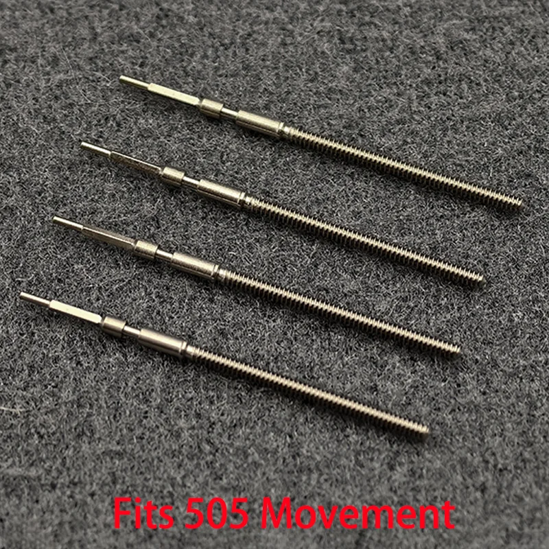 

2PCS/4PCS 505 Stainless Steel Crown Movement Crown Stem Fits 505 507 515 517 Automatic Mechanical Movement Stem Repair Parts