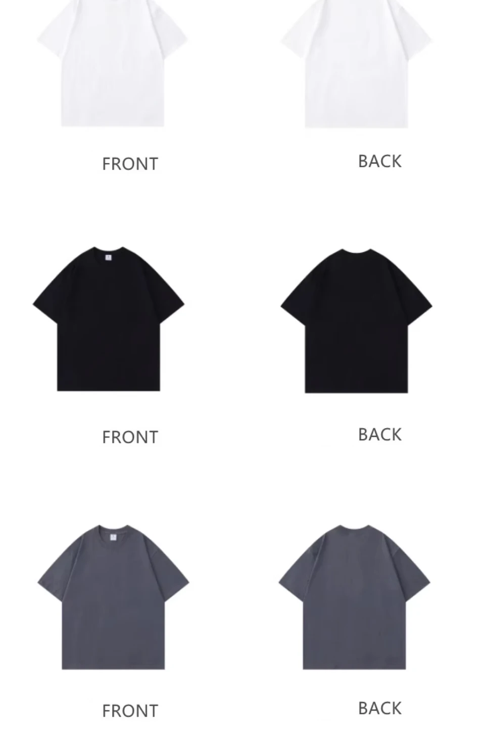 220gsm Schweres Übergrößen-T-Shirt für Herren, Sommer-Qualität Kurzarm-Shirt aus Baumwolle, Einfarbig, Trendy, Lässig, Weiß, Schwarz, Top – Detail 20