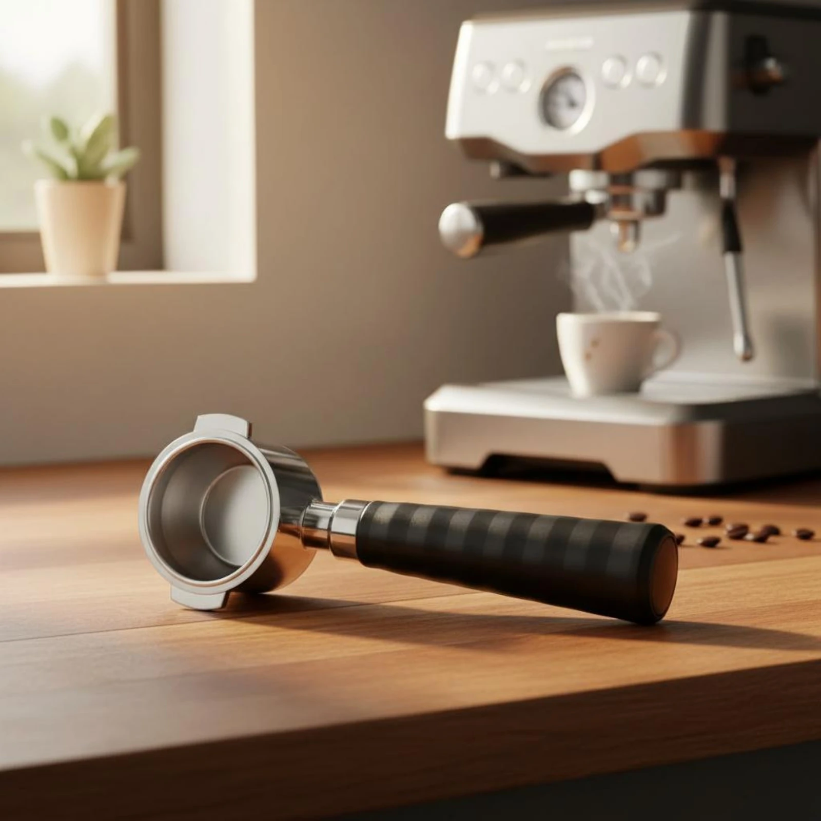 51mm Portafilter Replacement Part Espresso Strainer Handle Coffee Machine Group Handle Detachable Design for Baristas, Cafe view 5