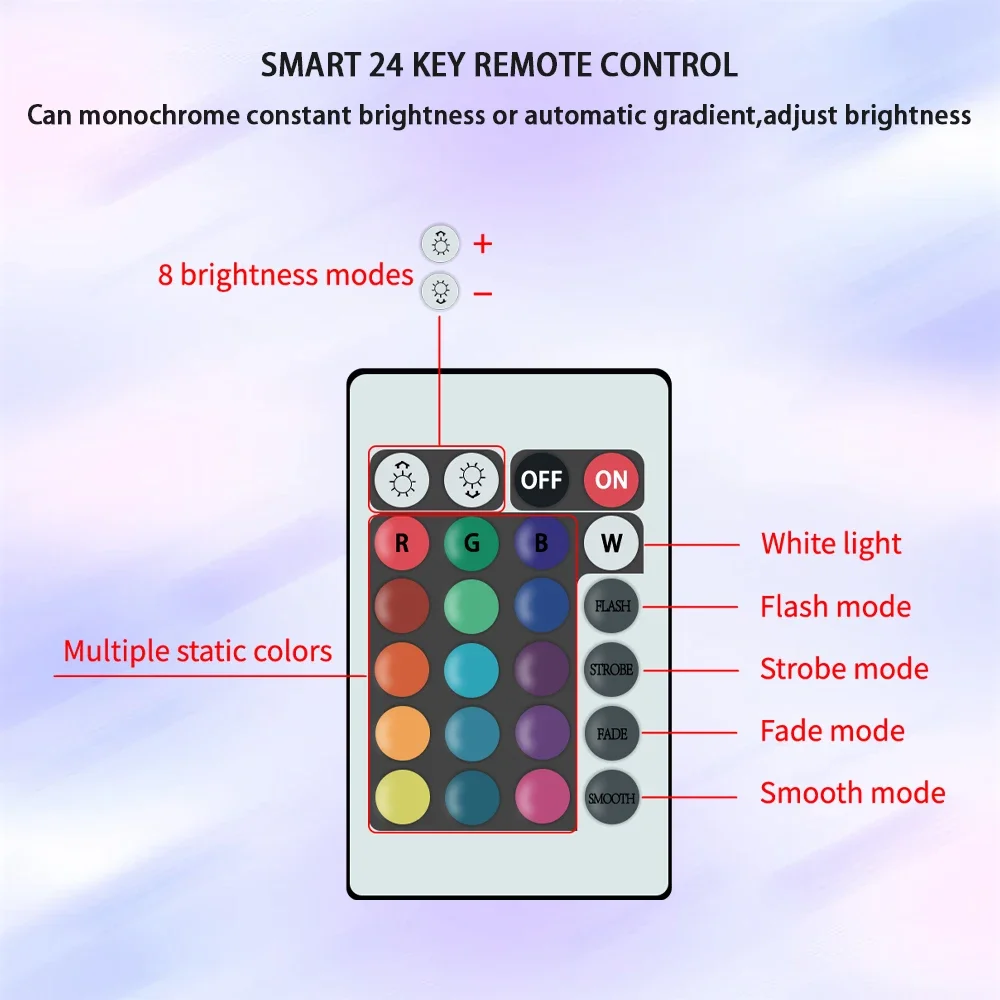 Smart RGBW LED Bulb Spotlight E27  B22  with Infrared Remote Control Suitable for Colorful Home Lighting - view 5