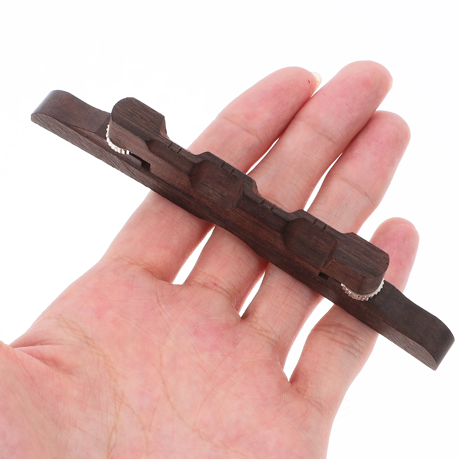 Puente de Jazz de madera de ébano para piezas de guitarra de Jazz Archtop, accesorios, puente de Jazz de ébano con sillín Archtop, altura ajustable