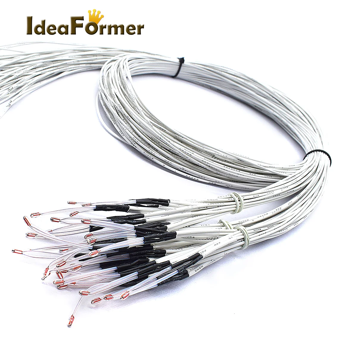 5pcs 3D Printer 100K ohm NTC 3950 Thermistors Sensors with 1M Cable No/Dupont 3D Printers Parts For Reprap Mend Part Temperature