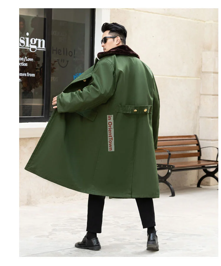 Women Velvet Long Jacket Cold Proof Yellow Green Overcoat Russia Minus 20 Degrees Military Coat Men Winter Thick Cotton Garment view 2