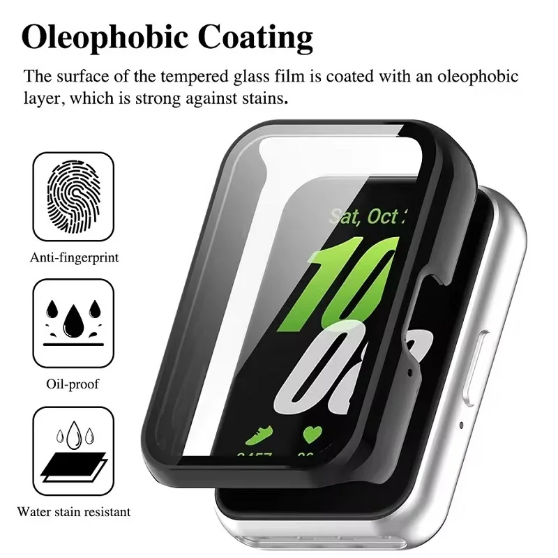 Full Cover Case for Samsung Galaxy Fit 3 Protective Bumper Shell Cover & Tempered Glass for Samsung Galaxy Fit 3 Fit3 Case Cover