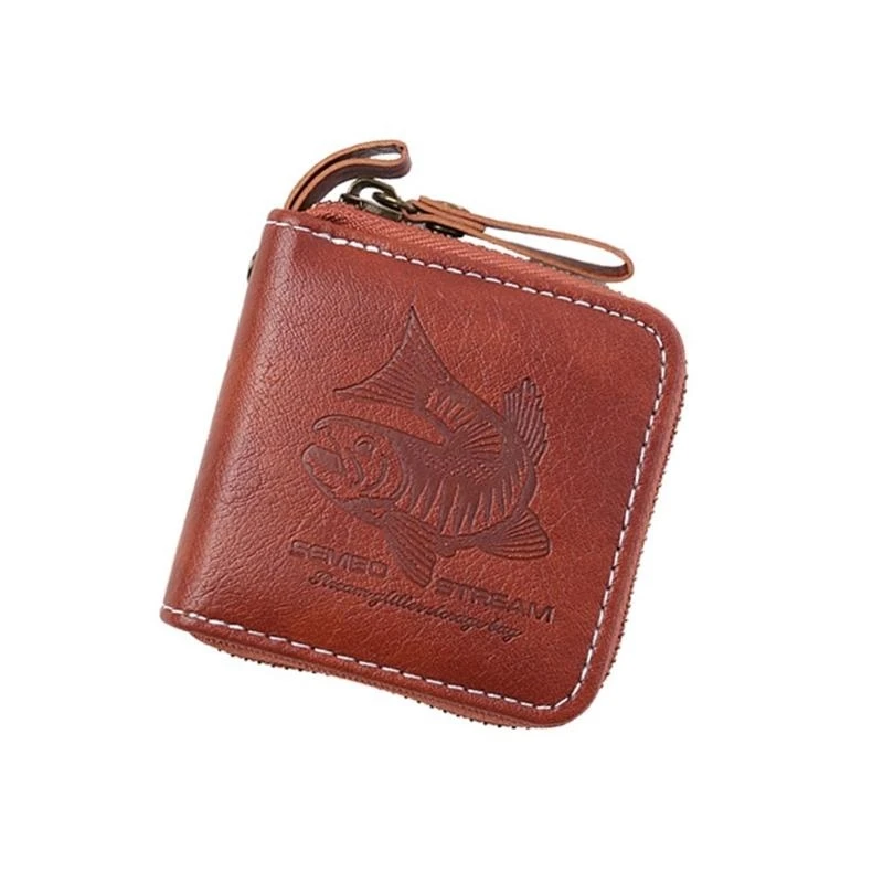 حقيبة تخزين في صيد السمك الجلدية المقاومة للماء ، قم بحمل علبة حافلة للترتر الدوار للترتر #4