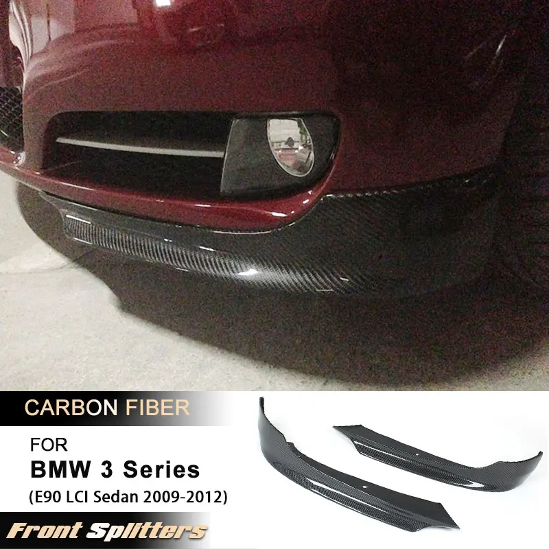 Auto-Frontstoßstangen-Splitter Flügel für BMW 3er E90 LCI Limousine 2009-2012 Frontsplitter Flaps Karosserie-Kits Carbon-Faser FRP