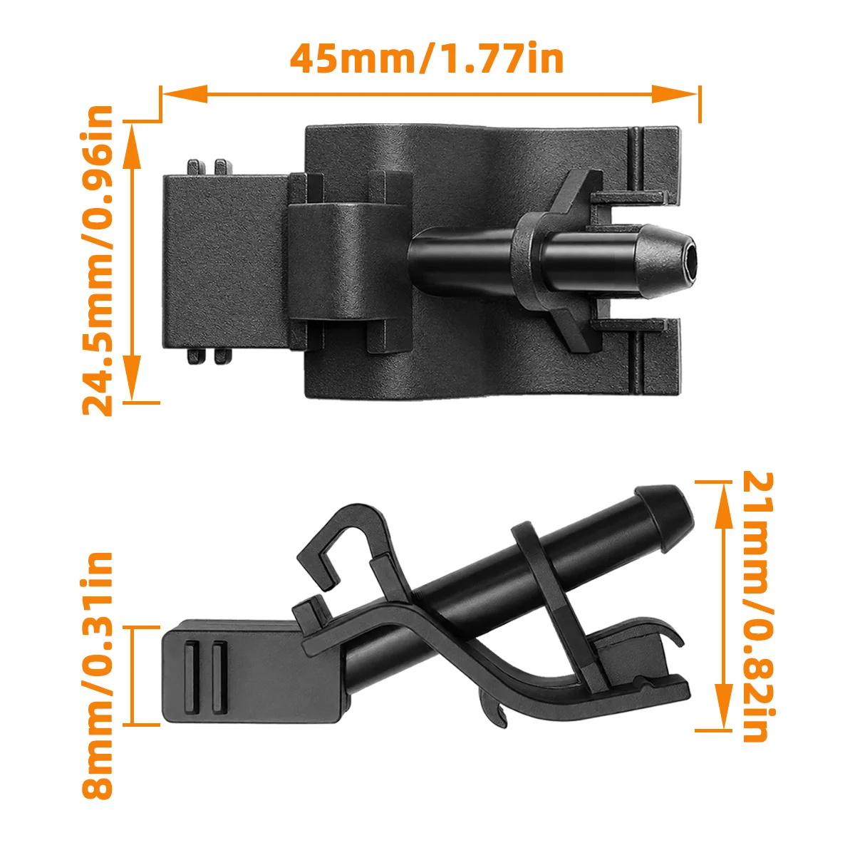  2 Stück Auto-Windschutzscheiben-Wasserdüse passend für Toyota Corolla Camry RAV4 Auris Highlander Corolla Camry, 85381-30110, 85381-12300 – Detail 8
