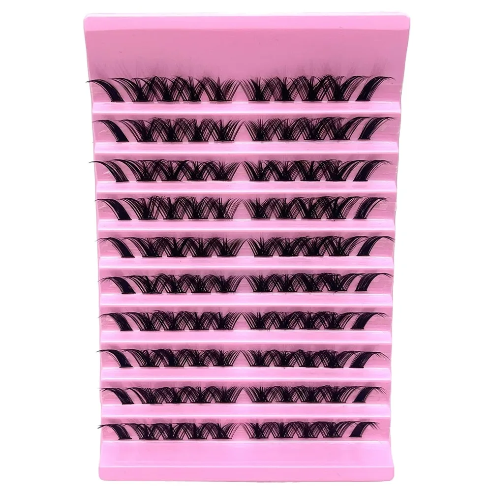 10 rzędów rzęs 3D typu kocie oko, rzęsy w stylu manga, rzęsy lisie, rzęsy do samodzielnego nakładania, puszyste sztuczne rzęsy do samodzielnego nakładania w domu