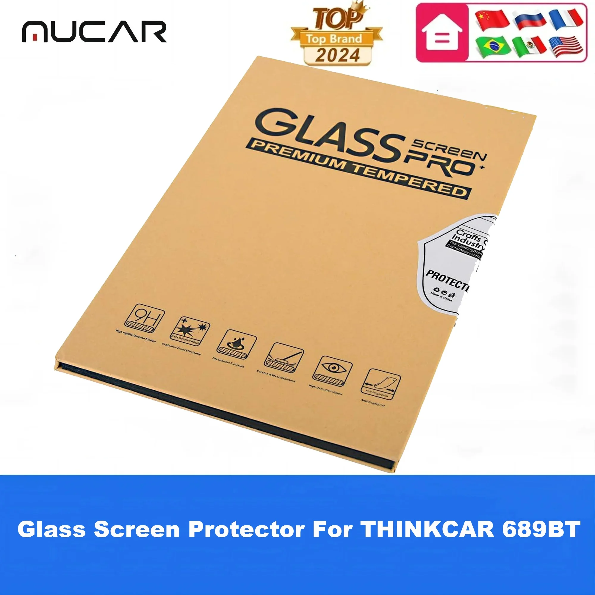

Tempered Glass Screen Protector Film For Mucar 892BT Thinkcar 689BT MUCAR VO8 8inch Car Diagnostic Tool Auto Scanner