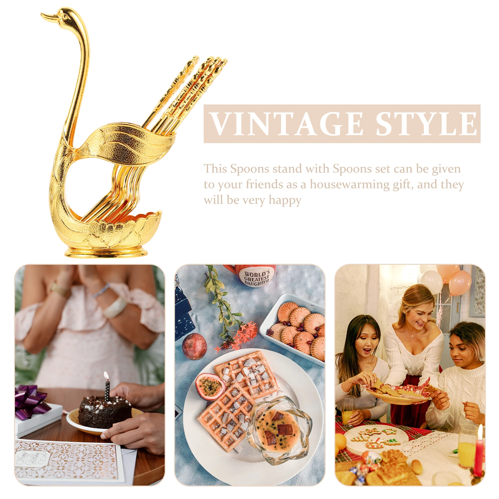 

1 set 1 Set Metal Cake Forks Swan Fork Holder Banquet Dessert Forks Elegant Design Alloy Fork Set Kitchen Dining Utensils Home