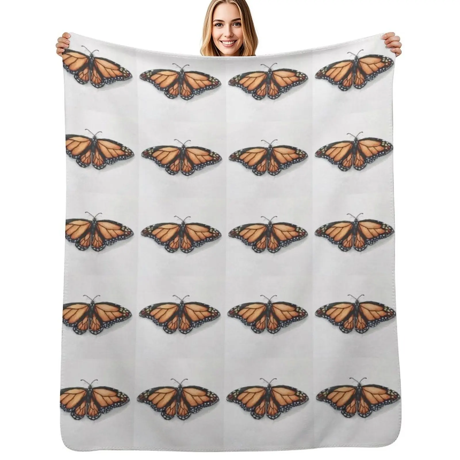 

Monarch Butterfly Throw Blanket Weighted for winter Personalized Gift Retros Blankets