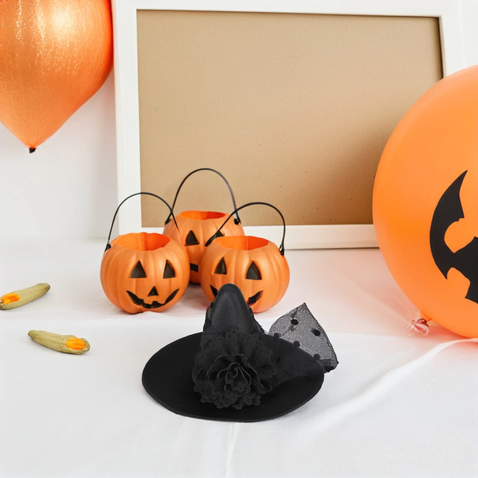 

Witch Hat for Girls Halloween Costume Women Black Mini Toddler Headband Lightweight Hair Accessory