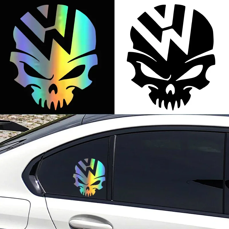 Skull Car Stickers Auto Window Bumper Cool Car Styling Body Decoration Motorcycle Fuel Tank Waterproof Decals for Volkswagen VW