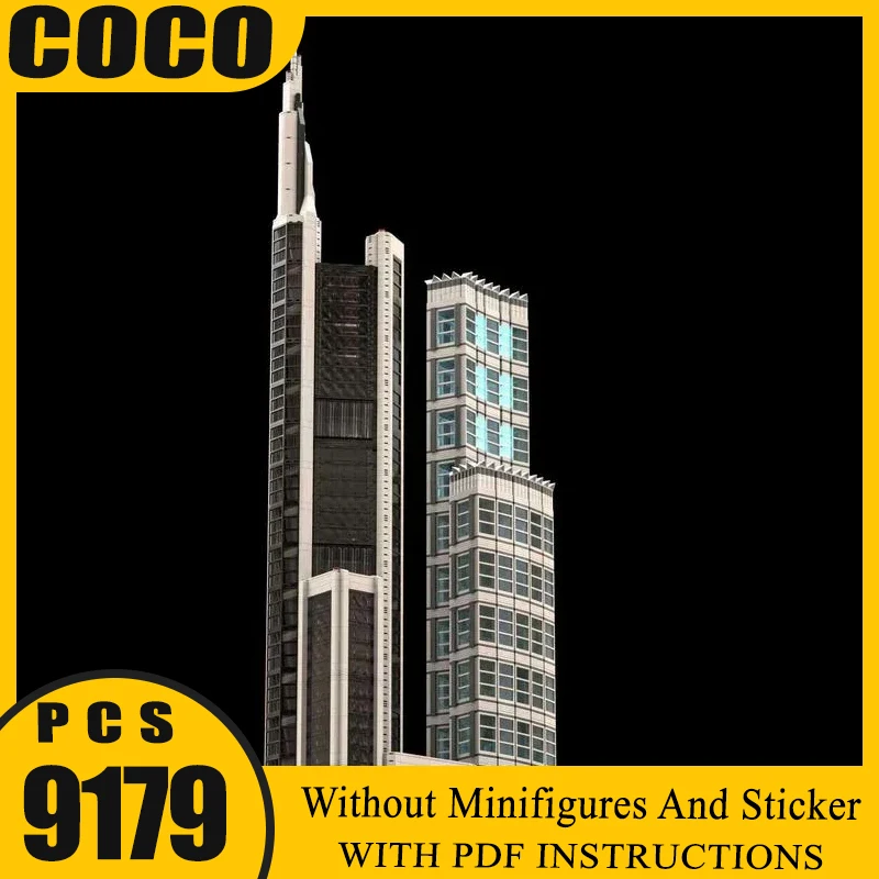 

Urban Street View Moc Building Blocks Ocean Tower And AVN Tower Model Technology Modular Gift Christmas Toy DIY Sets Assembly